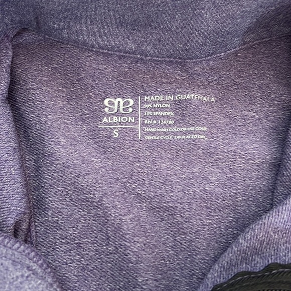 ๐ธ New Albion Zip Up Sweater Jacket Peplum Purple Small - Picture 3 of 6